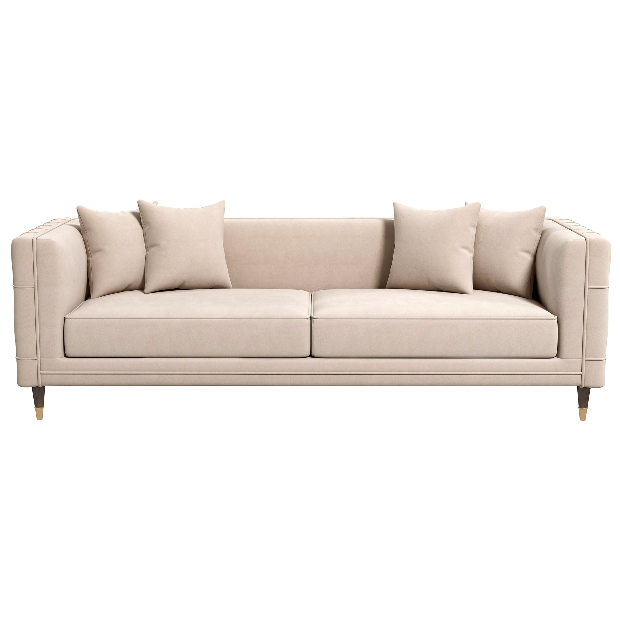 Nora 3-Seater Velvet Sofa | Minimalist Nordic Design with Solid Wood Base | Ashcroft Imports Furniture