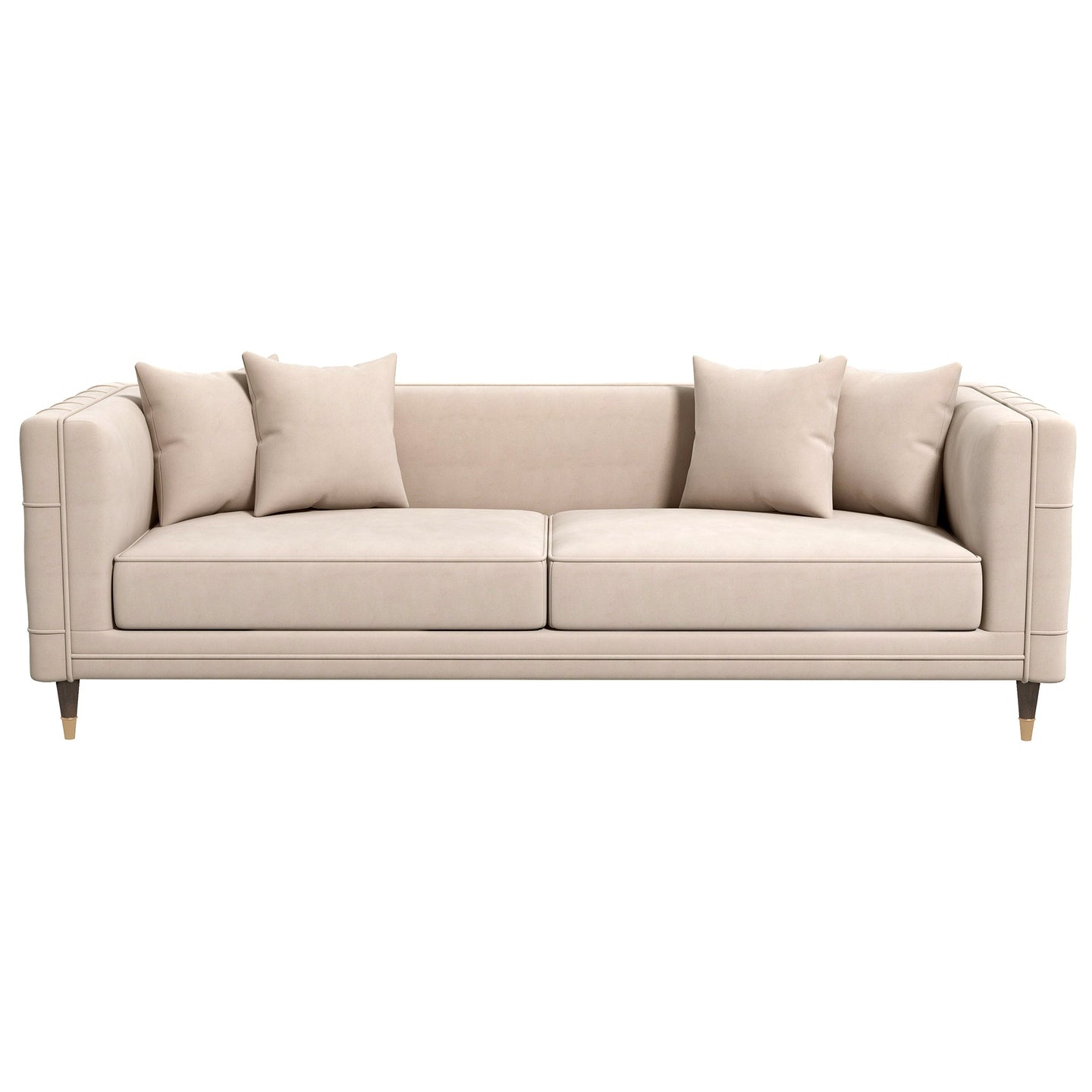 Nora 3-Seater Velvet Sofa | Minimalist Nordic Design with Solid Wood Base | Ashcroft Imports Furniture