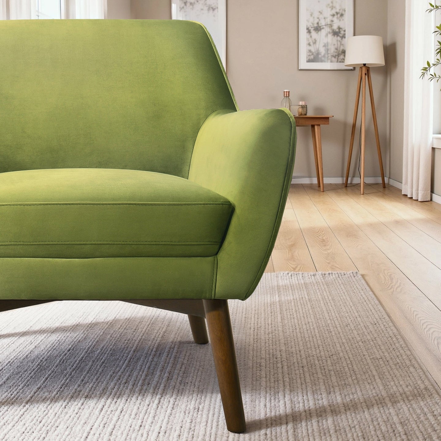 Panom Mid-Century Modern Velvet Armchair - Ashcroft Furniture