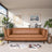 Phoenix Mid-Century Modern Sofa in Breathable Top Grain Leather - Ashcroft Furniture
