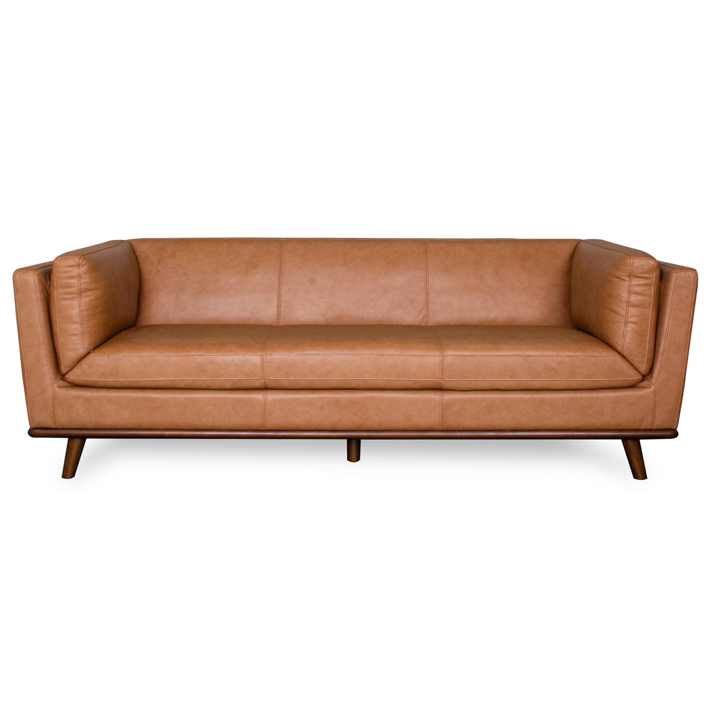 Phoenix Mid-Century Modern Sofa in Breathable Top Grain Leather - Ashcroft Furniture
