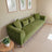 Richardson Modern Velvet Upholstered Sofa with Solid Wood Legs & Loose Pillows - Ashcroft Imports Furniture