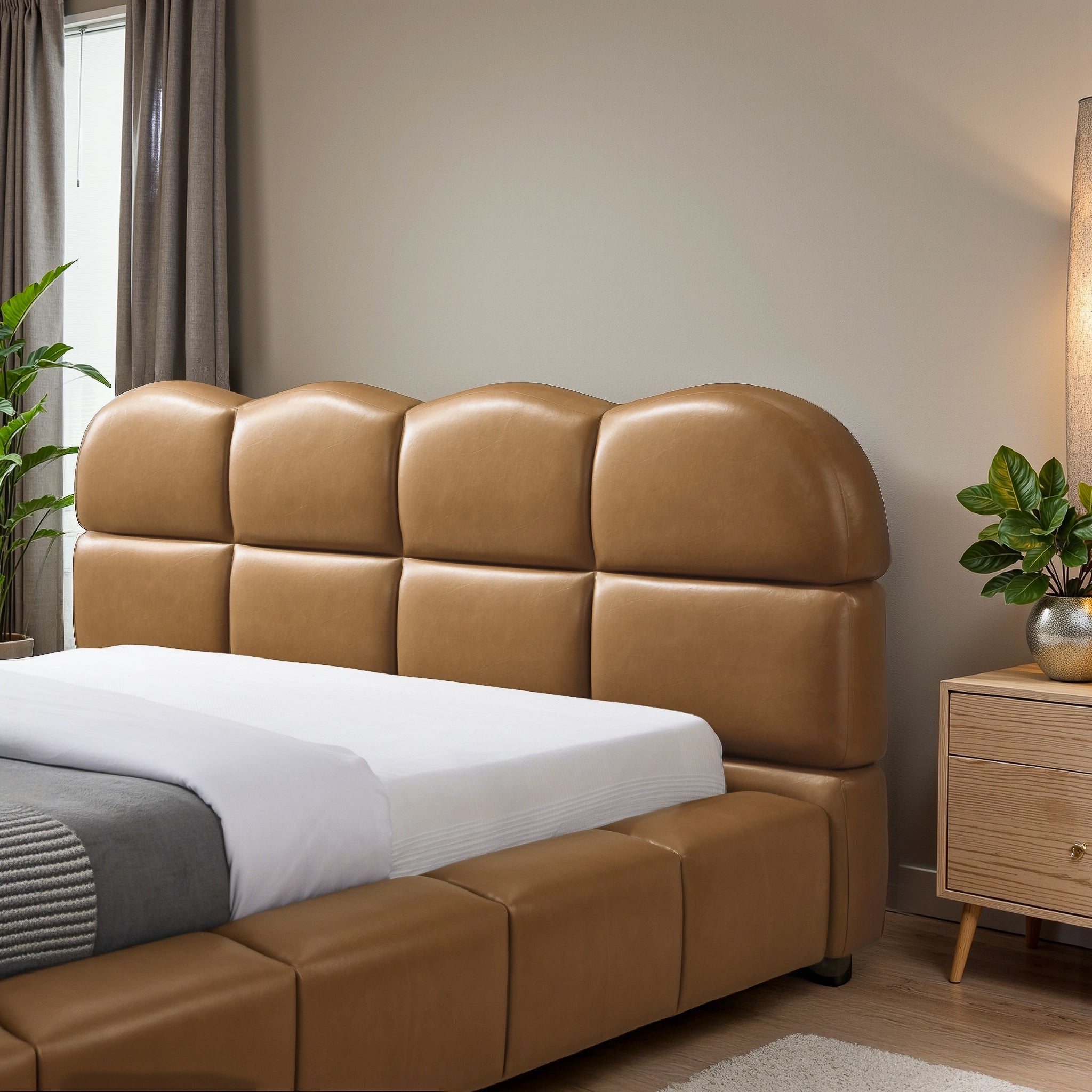 Roswell Luxurious Queen Size Platform Bed - Ashcroft Furniture