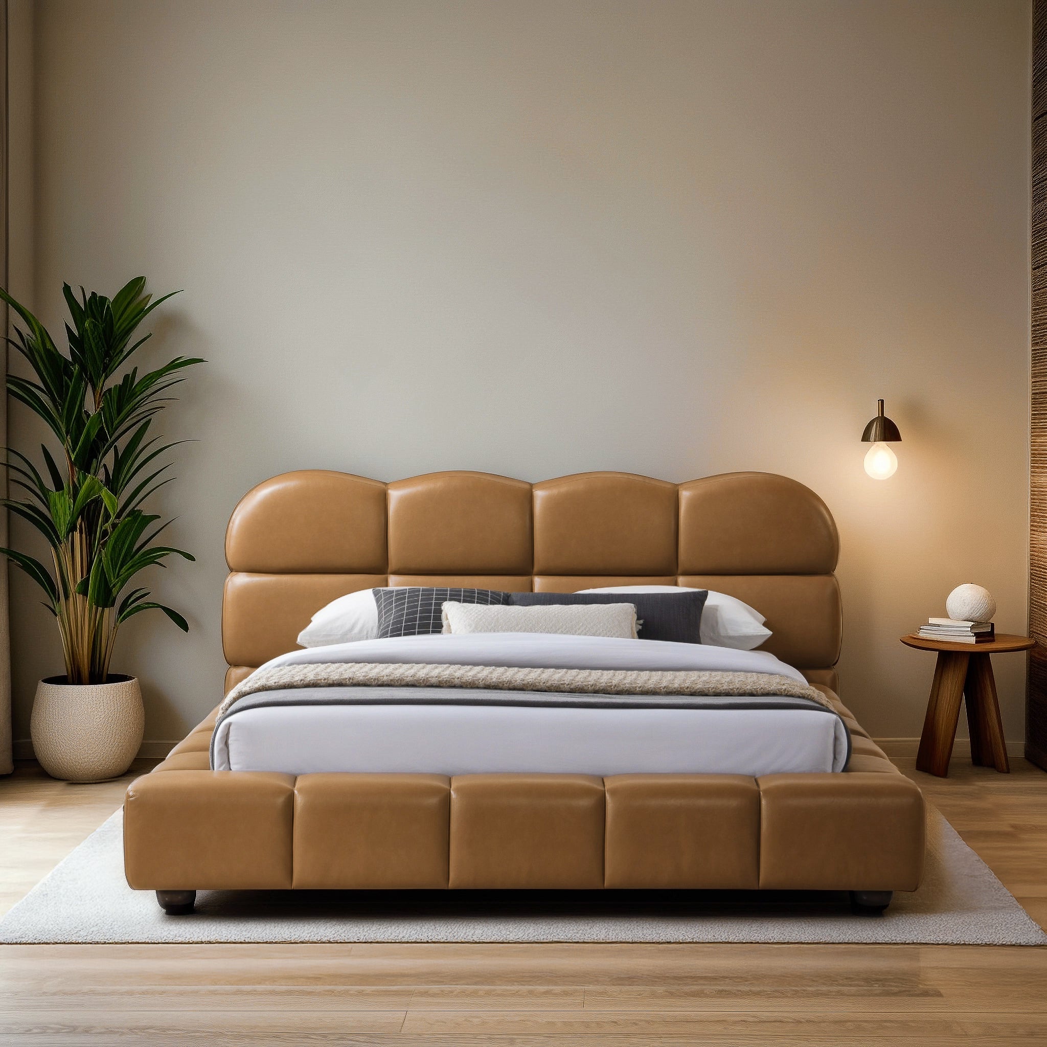 Roswell Luxurious Queen Size Platform Bed - Ashcroft Furniture
