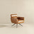 Camila Mid-Century Modern Swivel Armchair | Genuine Leather &amp; Qubic Design | Ashcroft Imports Furniture