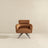 Camila Mid-Century Modern Swivel Armchair | Genuine Leather &amp; Qubic Design | Ashcroft Imports Furniture