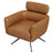 Camila Mid-Century Modern Swivel Armchair | Genuine Leather &amp; Qubic Design | Ashcroft Imports Furniture