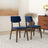 Carlos Mid-Century Modern Velvet Dining Chairs | Solid Wood &amp; Split Back Design | Ashcroft Imports Furniture