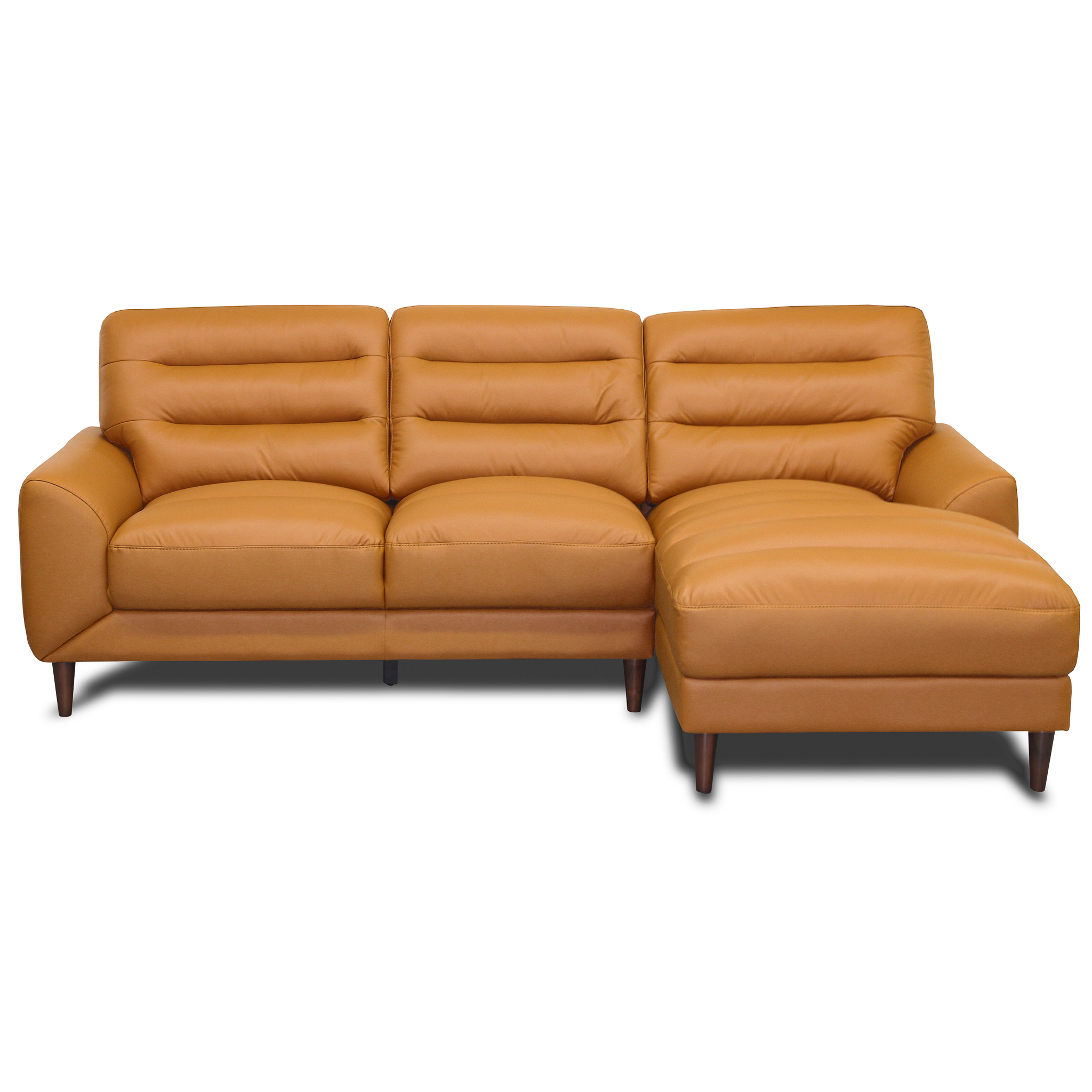 Clarion 3-Seater Genuine Leather Sectional Sofa with Right-Facing Chaise | Ashcroft Imports Furniture