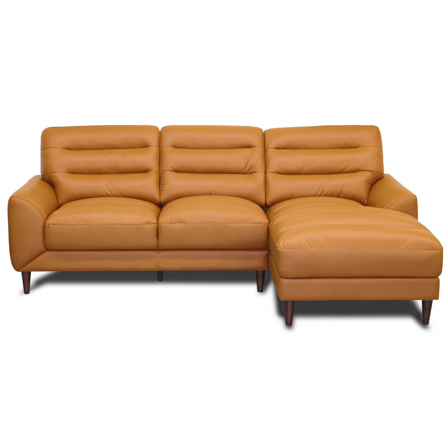 Clarion 3-Seater Genuine Leather Sectional Sofa with Right-Facing Chaise | Ashcroft Imports Furniture