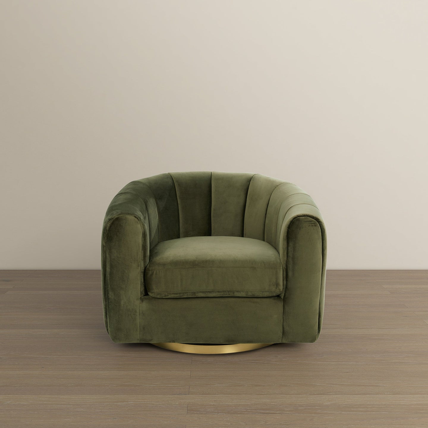 Cosey Mid-Century Modern Swivel Chair with Gold Base | Ashcroft Imports Furniture