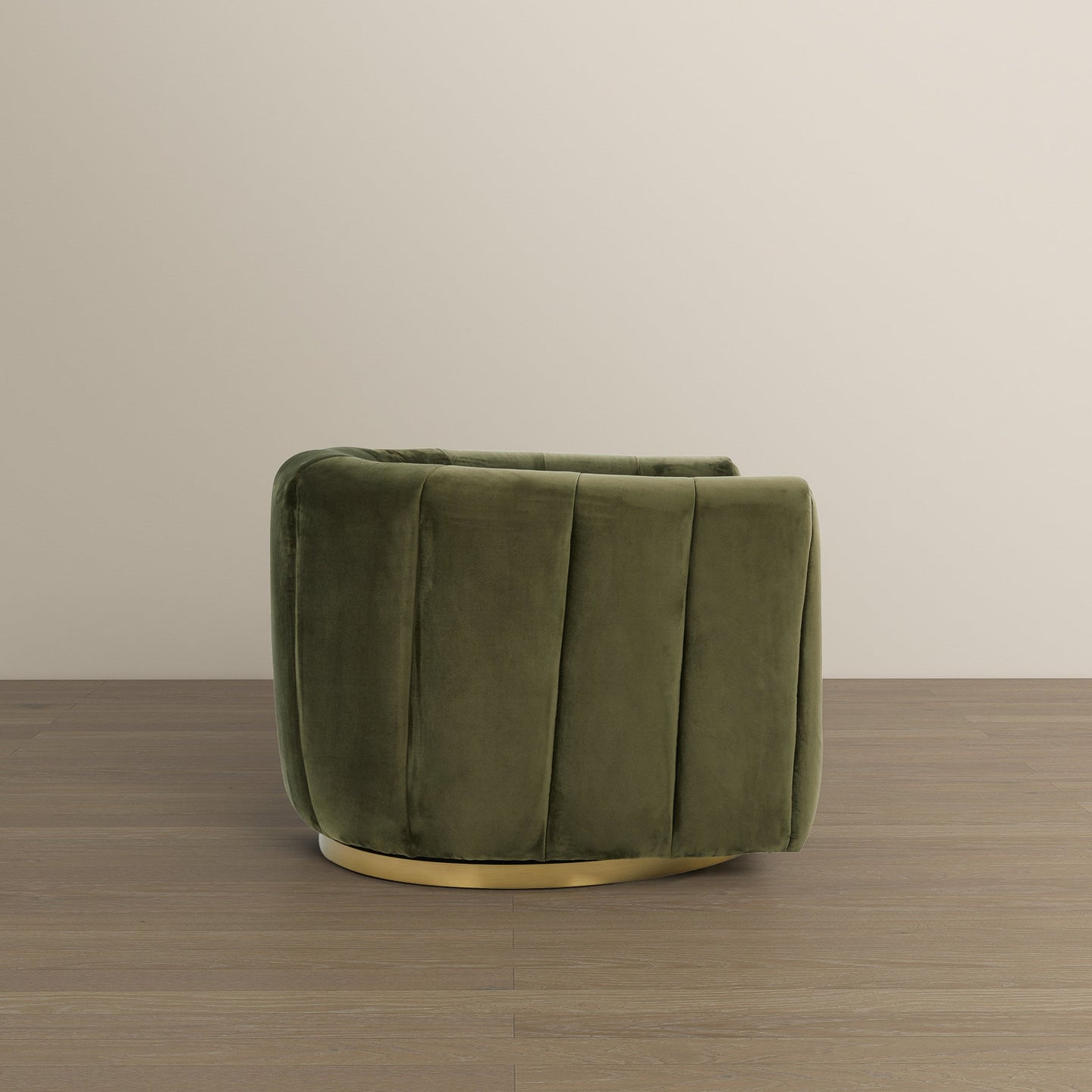 Cosey Mid-Century Modern Swivel Chair with Gold Base | Ashcroft Imports Furniture