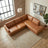 Glander Modern Sectional | Top-Grain Leather & Pocket Spring Support | Ashcroft Imports Furniture