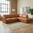Glander Modern Sectional | Top-Grain Leather & Pocket Spring Support | Ashcroft Imports Furniture