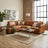 Glander Modern Sectional | Top-Grain Leather & Pocket Spring Support | Ashcroft Imports Furniture