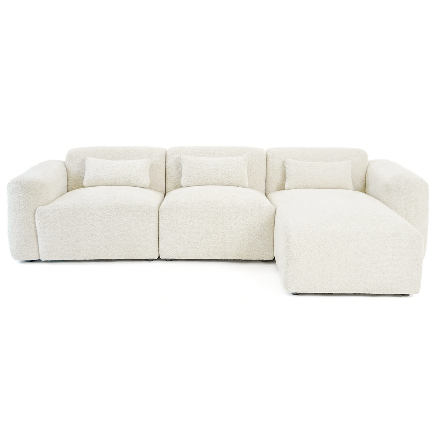 Haledon Family-Size Boucle Sectional with Chaise & Easy Clean | Ashcroft Imports Furniture