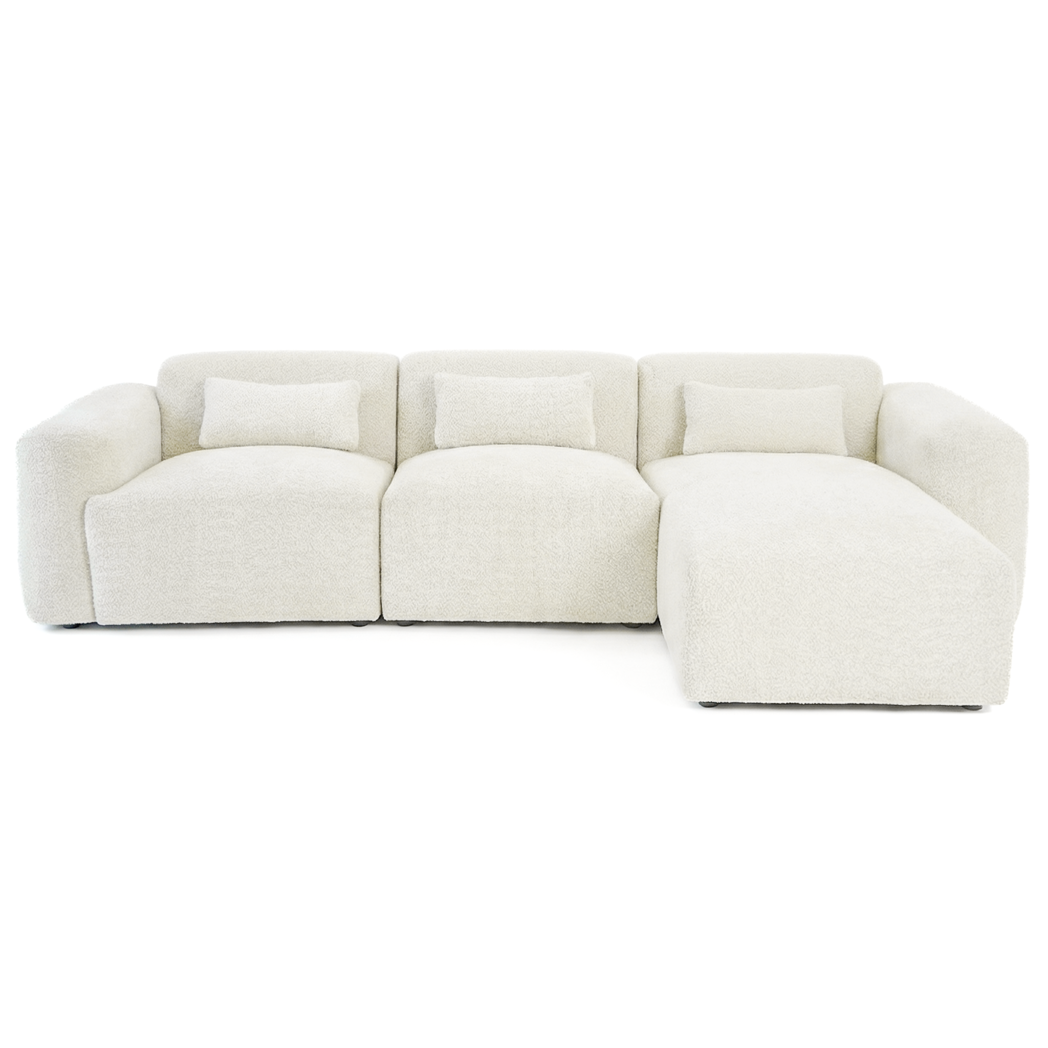 Haledon Family-Size Boucle Sectional with Chaise & Easy Clean | Ashcroft Imports Furniture
