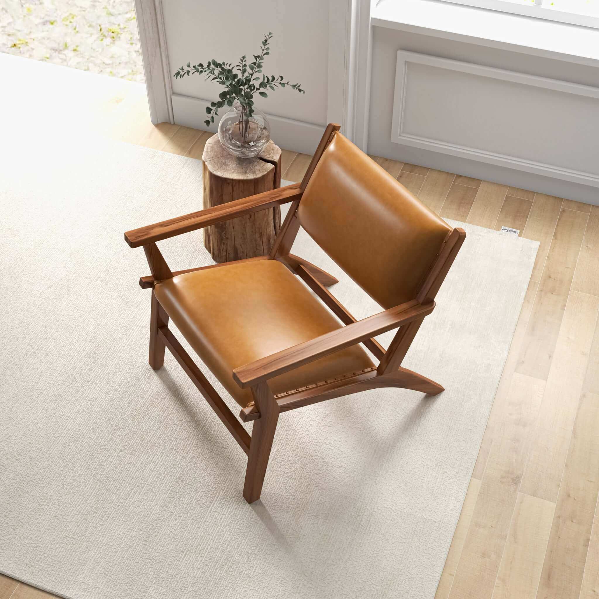 Hendrix Antique Tan Genuine Leather Arm Chair | Ashcroft Imports Furniture