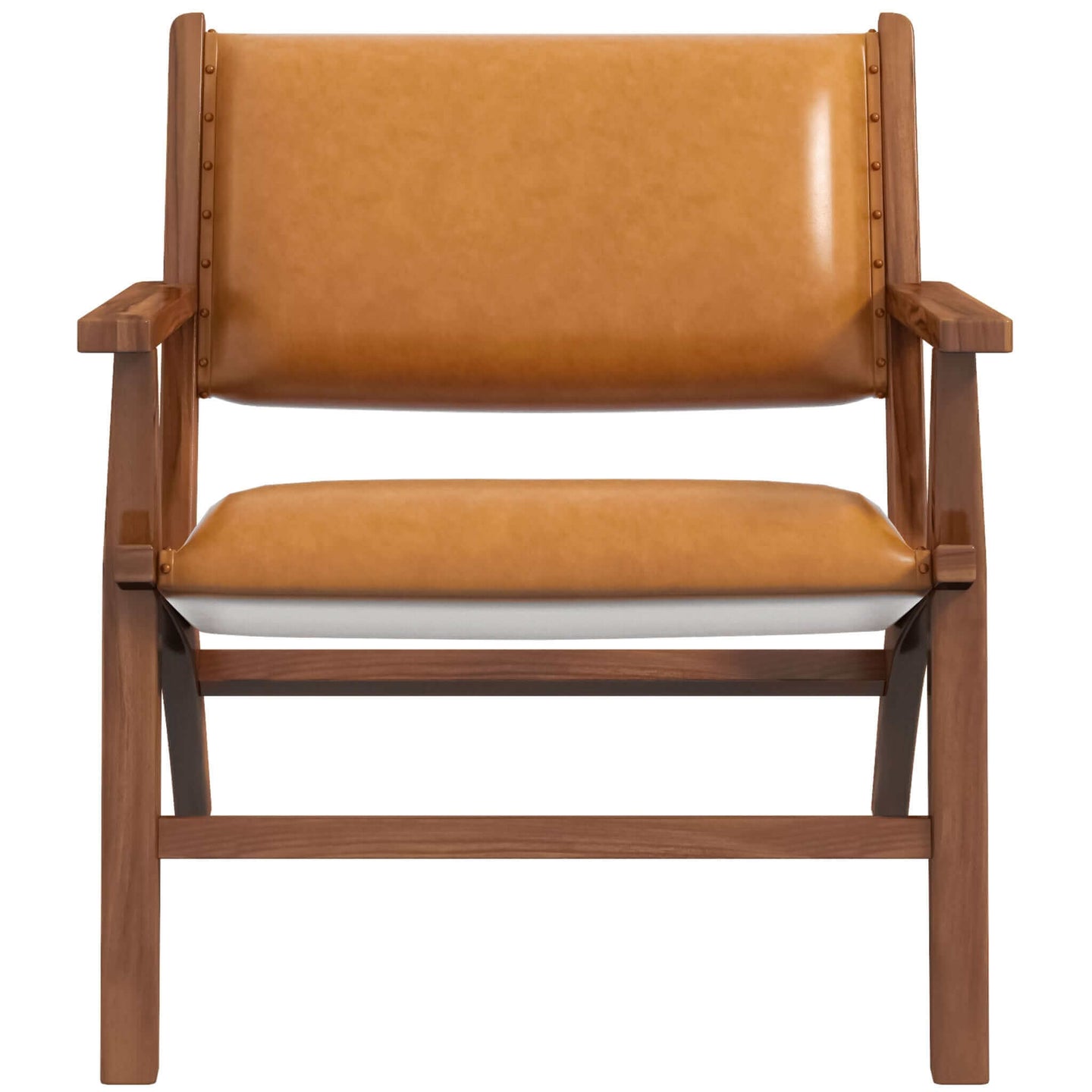Hendrix Antique Tan Genuine Leather Arm Chair | Ashcroft Imports Furniture