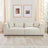 Jefferson Modern Beige Chenille Tuxedo Sofa with Biscuit Tufting | Ashcroft Imports Furniture