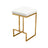 Joel Modern Boucle Counter Stool | Textured Fabric with Gold Legs - Ashcroft Imports Furniture