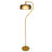 Astris Floor Lamp | Black Sprayed Shade & Gold Curved Design