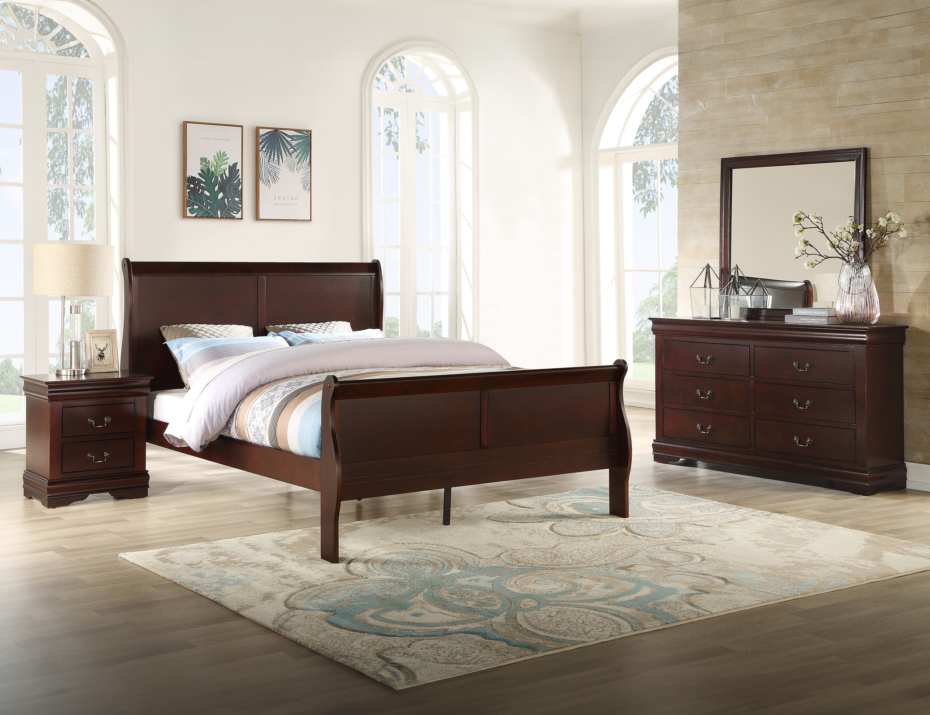 Louis Philip Night Stand Cherry