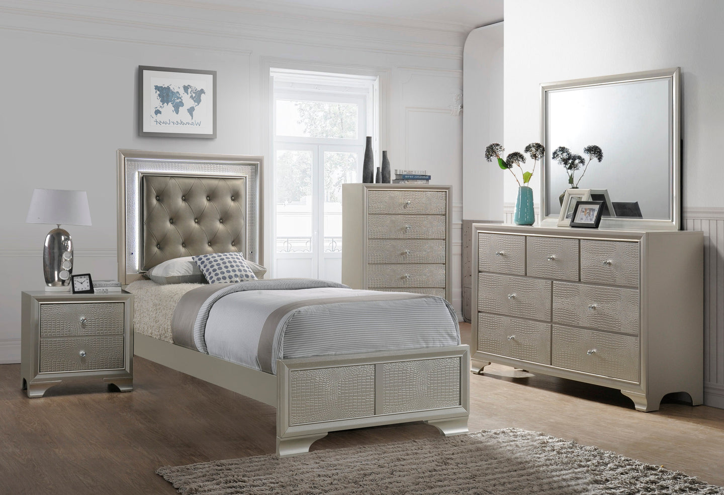 Lyssa Led Bed