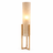Ethos Floor Lamp | Oak Wood Base & Natural Faux Linen Shade | Ashcroft Imports Furniture