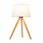 Birch Table Lamp | Natural Three-Legged Wood & Linen Shade