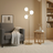 Brilliance Modern Gold Brush Floor Lamp | Opal Glass Shades | Ashcroft Imports Furniture