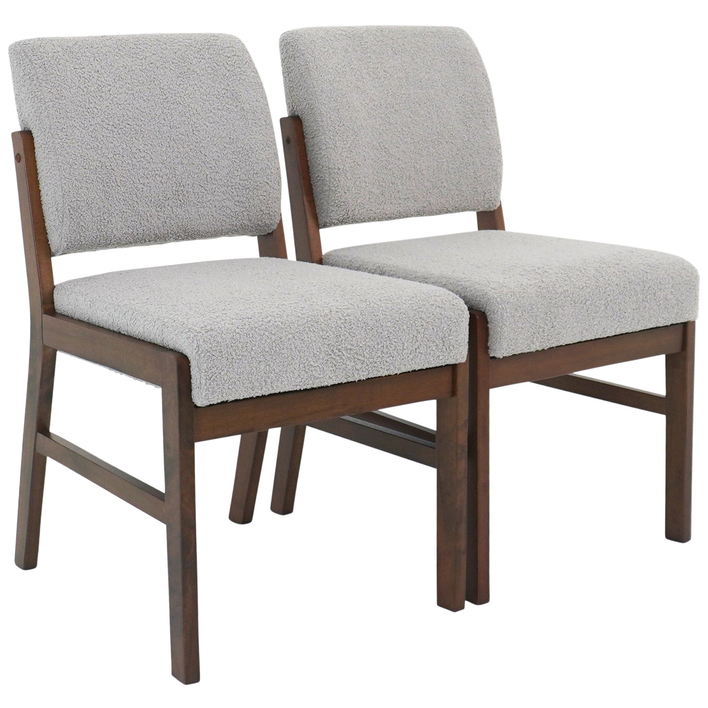 Caldwell Dining Chair | Light Grey Textured Boucle Modern Rustic Design | Ashcroft Imports Furniture