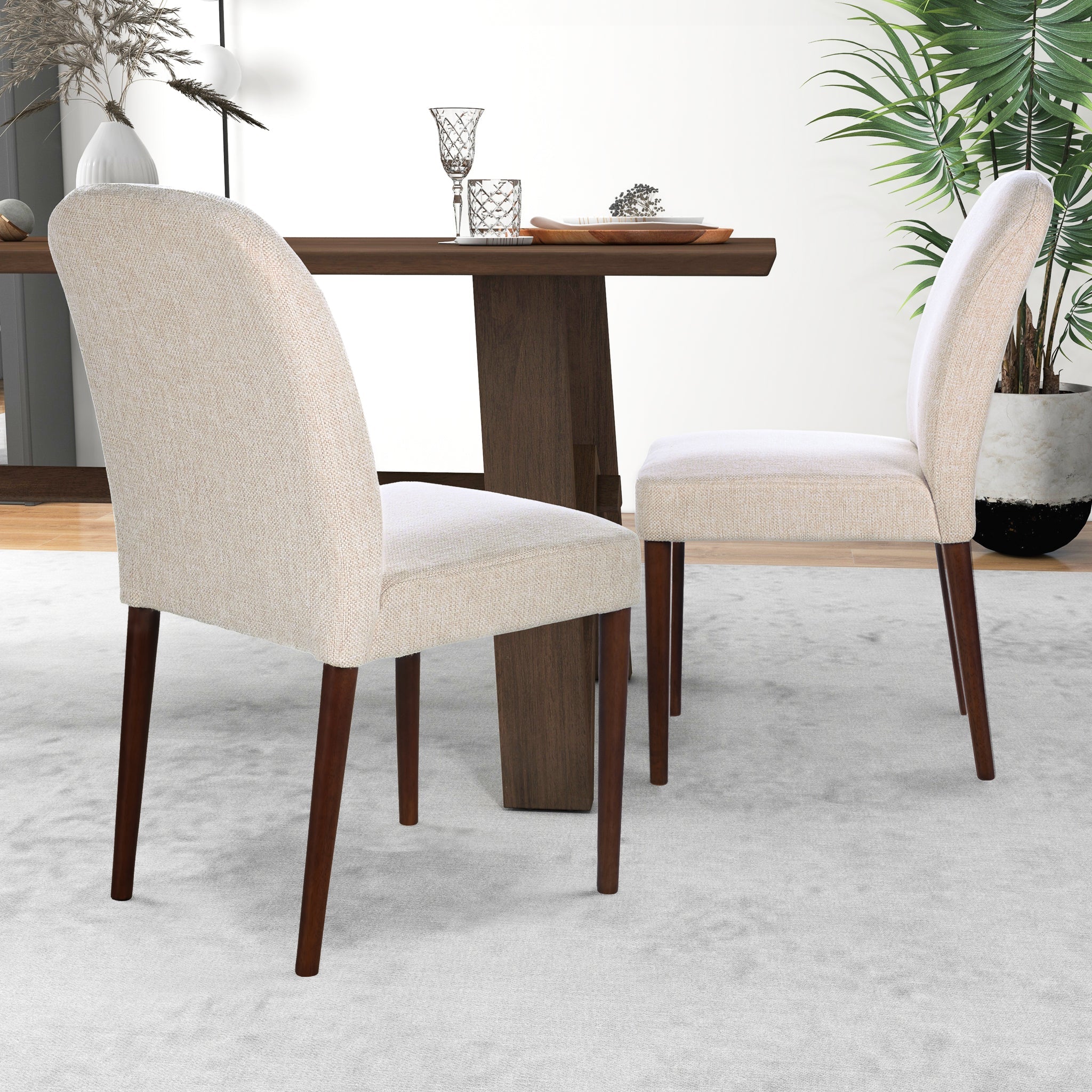 Capri Modern Dining Chair | Fashionable Performance Fabric & Solid Wood Frame | Ashcroft Imports Furniture