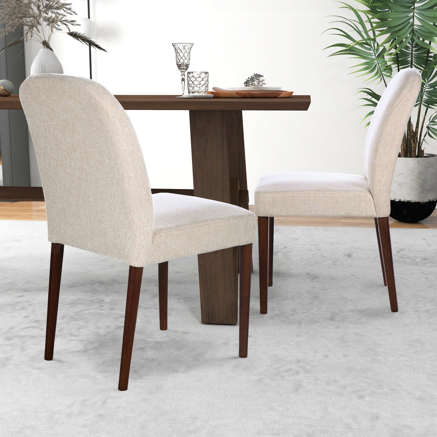 Capri Modern Dining Chair | Fashionable Performance Fabric & Solid Wood Frame | Ashcroft Imports Furniture