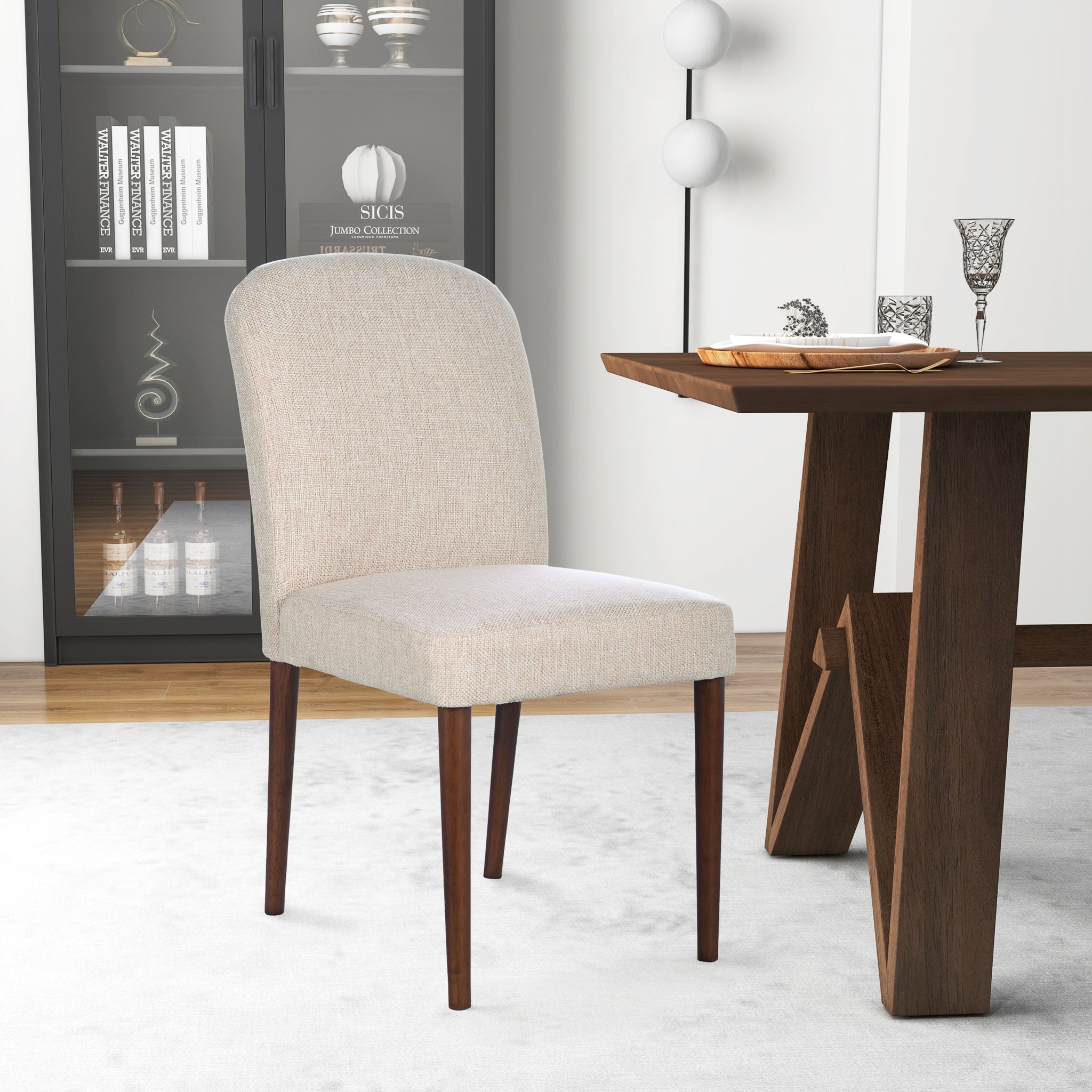 Capri Modern Dining Chair | Fashionable Performance Fabric & Solid Wood Frame | Ashcroft Imports Furniture