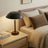 Cosmiclume Table Lamp | Matte Black Dome & Walnut Base