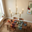 Courtyard Chandelier | Golden Brass & Five-Light Candle Design