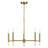 Courtyard Chandelier | Golden Brass & Five-Light Candle Design