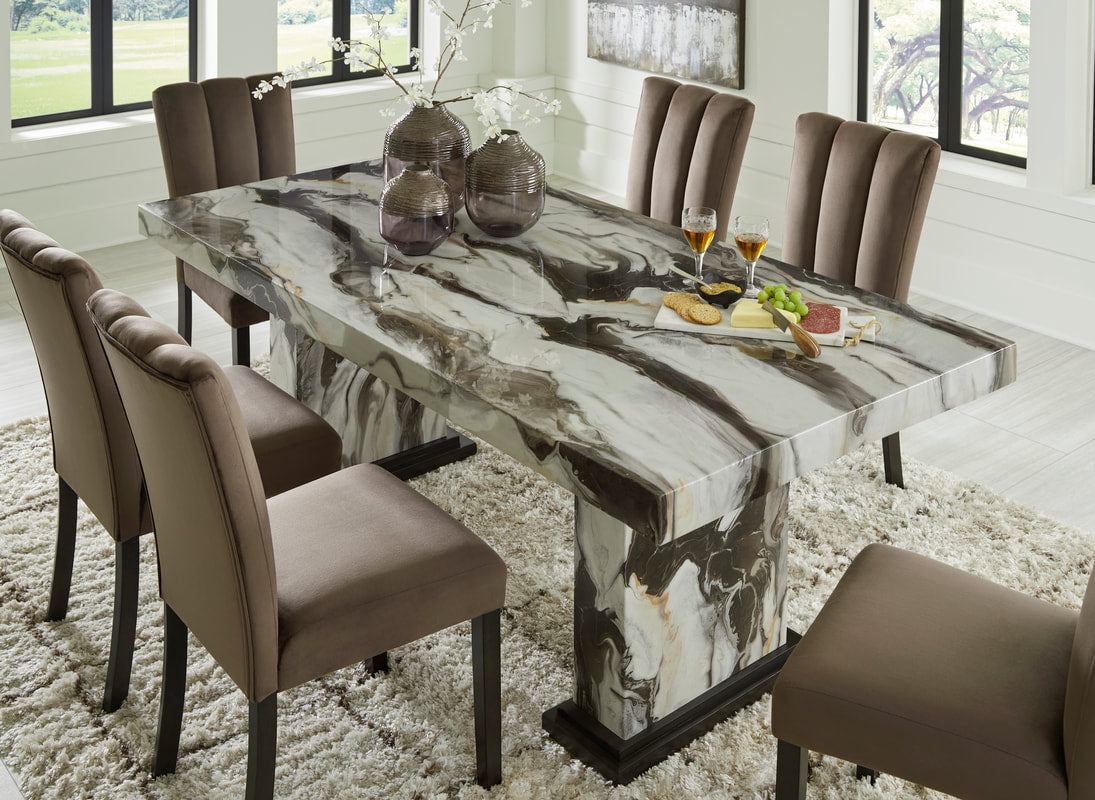 Ashley D581-26 Table and 6 Chairs Set
