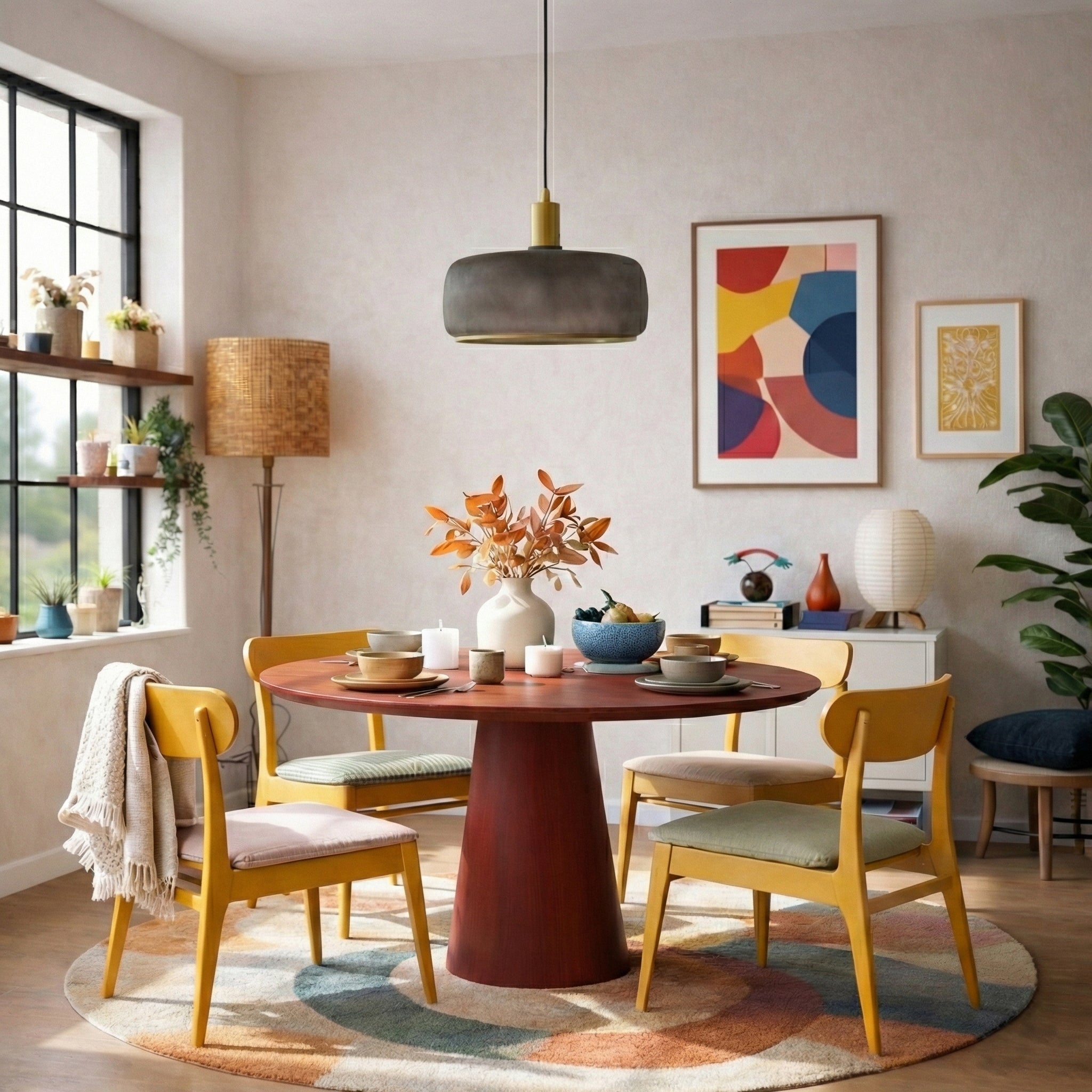 Dune Pendant Lamp | Black Sprayed Finish & Gold Accents