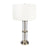 Echo Table Lamp | Brushed Nickel & Clear Glass Body