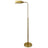 Elara Floor Lamp | Gold Brass Dome & Rattan Stem