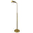 Elara Floor Lamp | Gold Brass Dome & Rattan Stem