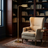 Elara Floor Lamp | Gold Brass Dome & Rattan Stem