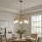 Elegance Chandelier | Golden Brass Finish & Water Glass Shades