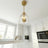 Ember Three Candle Lights Pendant | Satin Brass & Clear Glass