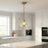 Ember Three Candle Lights Pendant | Satin Brass & Clear Glass