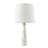 Enclave Hydro Black Table Lamp | Faux Marble Base & Fabric Shade