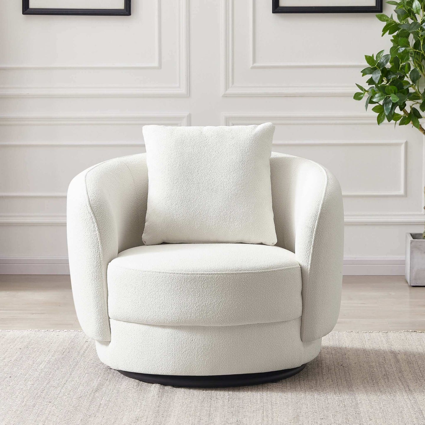 Dylan Beige Boucle Lounge Chair