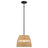 Essence Single Light Pendant | Rattan Shade & Black Metal